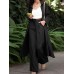 Solid Pocket Button Lapel Long Sleeve Two Pieces Set Women